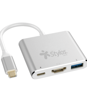 Adaptador HUB 3 En 1 Stylos. STCBHUB31S