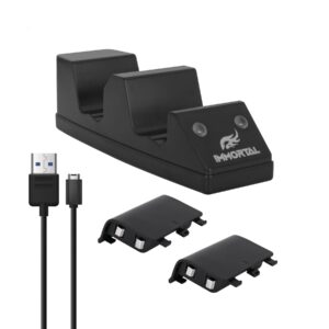 IMGXBC3 IMMORTAL Cargador dual para Xbox One con 2 baterias 12mAh - egos, 4xUSB 65x70x250mm, 1 año de garantía