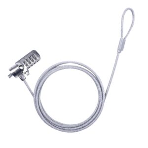 TECHZONE TZCCL-3 Candado de combinación para laptop tipo t longitud de cable 1.8 mts grosor del cable 4mm