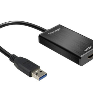 Adaptador USB A HDMI VORAGO Usb 3.0 Full HD - USB 3.0, HDMI, Negro