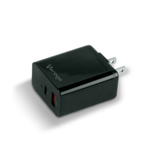 Cargador para pared. VORAGO AU-350-BK negro. quick charge/ cargador de pared / Negro. Quick charce 3.0A PD 20w USB A y tipo C negro