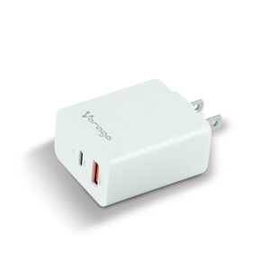 Cargador para pared. VORAGO AU-350-WH blanco. quick charge/ cargador de pared / blanco. quick charce 3.0A PD 20w USB A y tipo C blanco