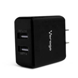 AU-106-BK Cargador para pared VORAGO au-106 con 2 puertos usb negro
