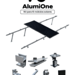 1V6 arreglo de 6 Paneles - Kit de montaje para 6 módulos solares con inclinación de 15º a 30º en vertical / dimensiones 2382 X 1134 mm / Para 6 paneles no incluidos