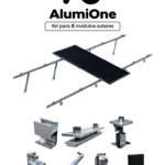1V8 arreglo de 8 Paneles - Kit de montaje para 8 módulos solares con inclinación de 15º a 30º en vertical / dimensiones 2382 X 1134 mm / Para 8 paneles no incluidos