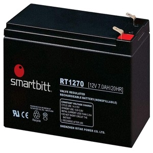 SMARTBITT Batería de Reemplazo SMARBITT SBBA12-7 / SBBA7-12 - Negro, 12 V, 7 Ah