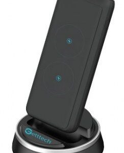 GETTTECH banco de energia atom negro - 10, 000 mah, carga rapida 18w, 1 entrada xtypec, 1 in/out xtype c, 1 salida xusb a mod. GCA-16501