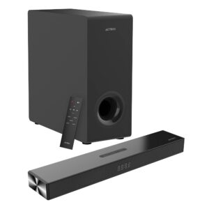 ACTECK Sistema De Soundbar 2.1 Dynamic Thin BS600 Advanced Series - Control Remoto incluido, Color Negro. AC-940801
