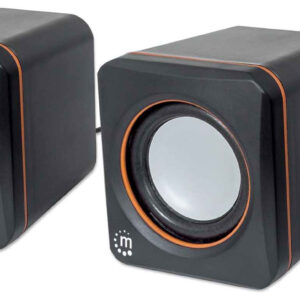 MANHATTAN 161435 Bocinas Serie 2600 - Conéctelos a la computadora y a otros dispositivos equipados con USB. 3 años de garantía