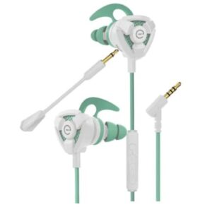 Easy Line Audífonos STORM - Blanco/Verde, con microfono desmontable 3.5 mm EASY-LINE