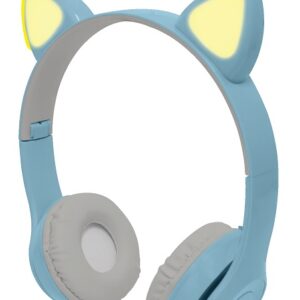 kids Catto Audífonos Bluetooth Inalámbricos para Niños Luz LED Catto Azul | PERFECT CHOICE