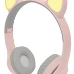 Kids Catto Audífonos Bluetooth Inalámbricos para Niños Luz LED Catto Rosa | PERFECT CHOICE