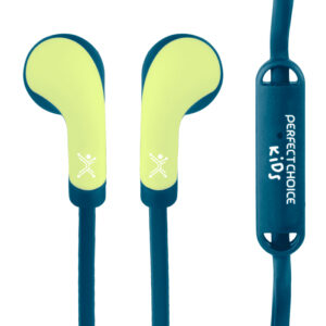PC-116509 Audífonos Alámbricos In-Ear Cable Anti-enredos Bubble Gum Color Azul | PERFECT CHOICE
