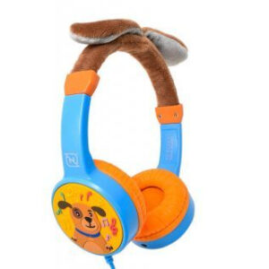 NECNON NBHK-PUPPY Audifonos on-ear alambricos kids volumen seguro a 95db 3.5 mml salida audio 3.5mml hipoalargenico no toxico puppy azul