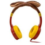 NECNON NBHK-PUG Audifonos on-ear alambricos kids volumen seguro a 95db 3.5 mml salida audio 3.5mml hipoalargenico no toxico pug rojo