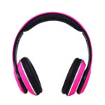 NECNON NCAB0104RZ Audifonos over-ear bluetooth nbh-01 sonido hi-fi 3.5mm radio fm micro sd 3.5mml manos libres rubberized rosa