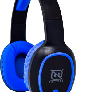 NECNON NBAB042300 Audifonos over-ear bluetooth nbh-04 pro alta potencia radio fm micro sd 3.5mml manos libres negro/azul