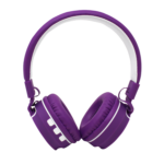 NECNON NCAB050500 Audifonos on-ear bluetooth nbh-05 mega bass radio fm micro sd 3.5mml manos libres rubberized morado