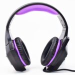 NECNON NBHG-DRAGON Headset gaming over-ear nbhg dragon led alambrico diadema flexible con vibracion microfono 3.5mm usb pc consolas celular c/adaptador fucsia