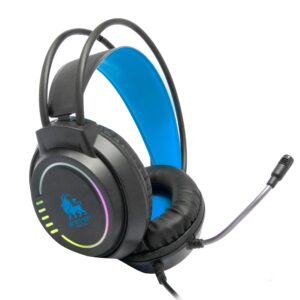 NECNON NBHG-KIMERA Audifonos headset gaming over-ear nbhg kimera rgb alambrico 3.5mm usb pc consolas celular microfono flexible inc adaptador azul