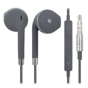AUDÍFONO AISLADOR DE RUIDO PARA IPHONE BROBOTIX 764625 - Gris, Alámbrico, 3.5 mm, Smarthphone, 1.15 m