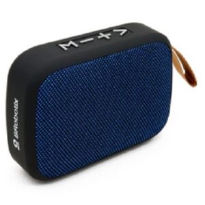Bocina bluetooth - inalambrica, recargable, stereo c/radio fm, lector usb y micro usb, portatil, antideslizante, negro/azul, c/correa, BROBOTIX 136445