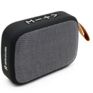 Bocina bluetooth - inalambrica, recargable, stereo c/radio fm, lector usb y micro usb, portatil, antideslizante, negro/gris, c/correa, BROBOTIX 136469
