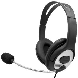 Diadema USB con Micrófono - negro/plata, Audífono, 263953, BROBOTIX
