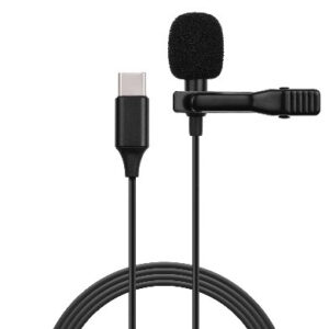 Micrófono de Solapa BROBOTIX 651381 - 20 Hz – 16 KHz, 1.5 m, Negro