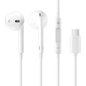 Audífonos aislador con control de volumen - usb tipo c, blanco 6005309 BROBOTIX