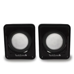 TZBOC3.5 Sistema de bocinas TECHZONE 2.0 con conexión 3.5mm - ideal para laptop o pc.1 año de garantía.
