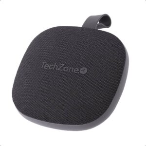 HORUS Bocina Bluetooth Portátil TECHZONE TZSP01 TWS - Negro, Alcance 10mts, Resistente al agua IPX7, Duración en uso 7hrs.