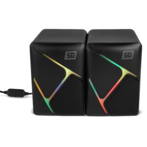 Bocinas 2.0. VORAGO Start The Game SPK-108 RGB /USB /3.5 MM.