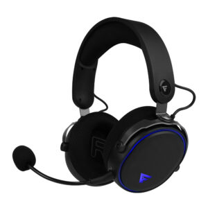 HSB600-BK Diadema GAME FACTOR hsb600 inalámbricos - 18 horas, triple conectividad 2.4/bt/tipo c, micrófono removible, surround 7.1, rgb, negro