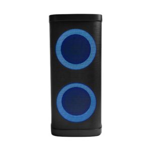 Bocina VORAGO KSP-580 Bafle Karaoke speaker - Pantalla LCD, dos altavoces de 6.5 y 2 tweeters, aros con RGB, Micro SD, Bluetooth 5.0