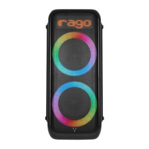 Bafle VORAGO KSP-700 doble 10 2 + 2 2 120w-rms / bt / tws / microfono recargable / usb / tf / audio hifi con super bass / cajon de madera / power bank
