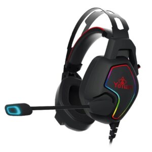 Yeyian diadema gamer vicious serie 3000 - auriculares rgb, con 4 tipos de luz, con mic almohadillas de cuero sintetico, usb modelo: YDV-33403