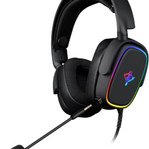 Yeyian diadema gamer proud serie 3500 negro - 3.5mm, compatible con consolas de videojuegos, almohadillas comodas, mic, gran fidelidad, YDG-33405
