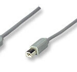 MANHATTAN 317863 Cable USB para Impresora USB-A macho a USB-B Macho de 3mts Color Gris. Soporta velocidades de hasta 12 Mbps