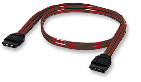 MANHATTAN 340700 Cable de datos SATA - 7 pines macho a macho, 50 cm, Rojo