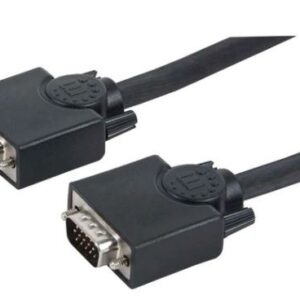 MANHATTAN 313629 Cable para monitor SVGA HD 15 macho a HD 15 macho - Negro, 15m.