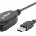 MANHATTAN 151573 Cable de Extensión Activa USB de Alta Velocidad USB A Macho / USB A Hembra - 10 m; Repetidor integrado V2.0