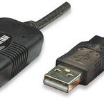 MANHATTAN 150958 Cable de Extensión Activa USB de Alta Velocidad USBA Macho/ A Hembra - 20m, con repetidor incluido.