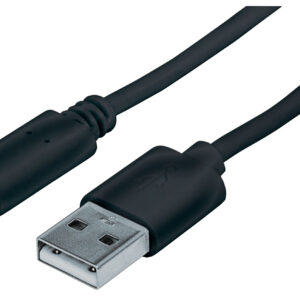 MANHATTAN 353298 Cable USB A a USB C - Largo 1m Color Negro. USB 2.0 estándar-A macho a USB C macho.