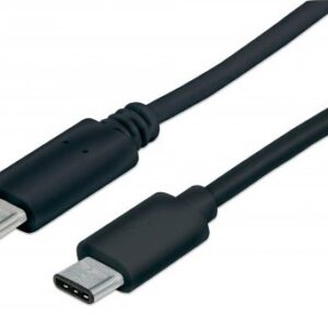 Cable USB C a USB C MANHATTAN 353342 - USB C, USB C, Macho/Macho, Negro