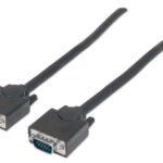 MANHATTAN 312721 Cable para monitor SVGA HD 15 macho a HD 15 macho - Longitud 4.5 m, Color Negro.