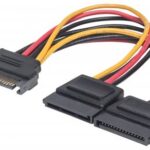 MANHATTAN 354554 Cable Y de alimentación SATA - Alimenta 2 drivers SATA con un cable de energía SATA, Largo 15cm