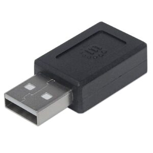 MANHATTAN 354653 Adaptador USB 2.0 de Tipo C Hembra a Tipo USB A Macho