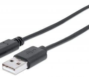 Cable USB C MANHATTAN 354981 - USB A, USB C, 3 m, Negro
