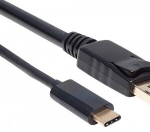 MANHATTAN 152464 Cable USB-C a DisplayPort - Conecta fácilmente un dispositivo USB-C modo DP Alt a una pantalla DP, 2m Color Negro.